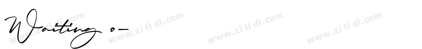 Waiting o字体转换